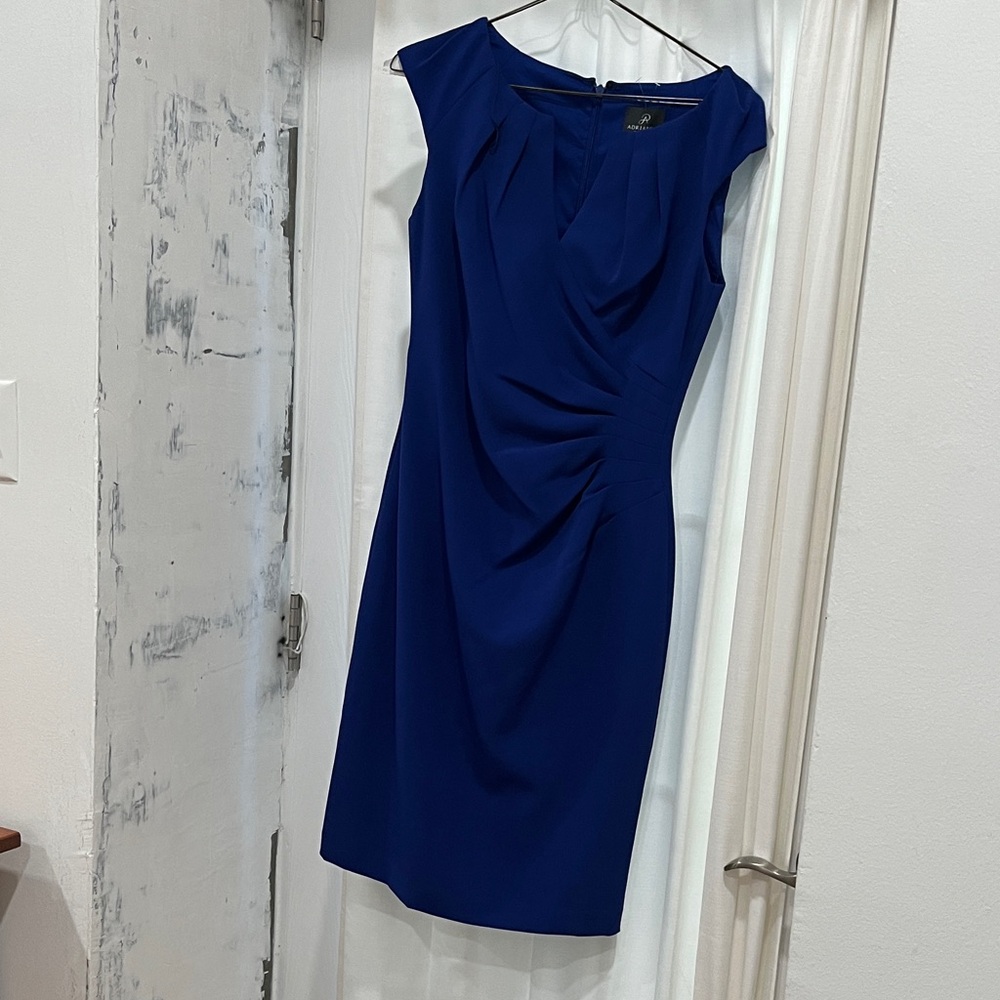 Adrianna Papell Royal Blue Midi Dress
